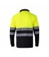 VL VULCAN LARGE Polo bicolor ojo de pajaro 160g m con manga larga en poliester 100