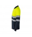VL VULCAN LARGE Polo bicolor ojo de pajaro 160g m con manga larga en poliester 100