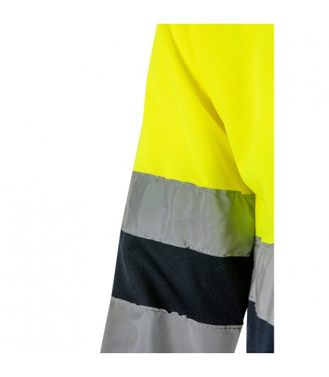 VL VULCAN LARGE Polo bicolor ojo de pajaro 160g m con manga larga en poliester 100