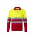 VL VULCAN LARGE Polo bicolor ojo de pajaro 160g m con manga larga en poliester 100