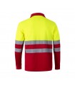 VL VULCAN LARGE Polo bicolor ojo de pajaro 160g m con manga larga en poliester 100