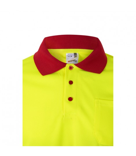 VL VULCAN LARGE Polo bicolor ojo de pajaro 160g m con manga larga en poliester 100