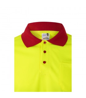 VL VULCAN LARGE Polo bicolor ojo de pajaro 160g m con manga larga en poliester 100