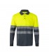 VL VULCAN LARGE Polo bicolor ojo de pajaro 160g m con manga larga en poliester 100