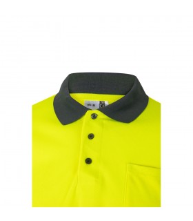 VL VULCAN LARGE Polo bicolor ojo de pajaro 160g m con manga larga en poliester 100