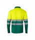 VL VULCAN LARGE Polo bicolor ojo de pajaro 160g m con manga larga en poliester 100