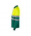 VL VULCAN LARGE Polo bicolor ojo de pajaro 160g m con manga larga en poliester 100