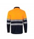 VL VULCAN LARGE Polo bicolor ojo de pajaro 160g m con manga larga en poliester 100
