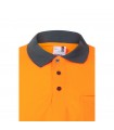 VL VULCAN LARGE Polo bicolor ojo de pajaro 160g m con manga larga en poliester 100