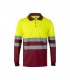 VL VULCAN LARGE Polo bicolor ojo de pajaro 160g m con manga larga en poliester 100