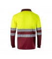 VL VULCAN LARGE Polo bicolor ojo de pajaro 160g m con manga larga en poliester 100