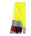 VL VULCAN LARGE Polo bicolor ojo de pajaro 160g m con manga larga en poliester 100