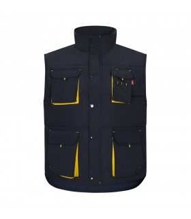 VL NERGAL Chaleco acolchado bicolor multibolsillos 120g m en poliester 100
