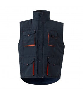 VL NERGAL Chaleco acolchado bicolor multibolsillos 120g m en poliester 100