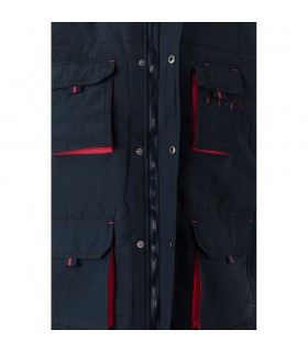 VL NERGAL Chaleco acolchado bicolor multibolsillos 120g m en poliester 100