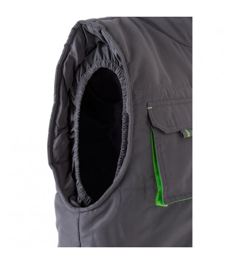 VL NERGAL Chaleco acolchado bicolor multibolsillos 120g m en poliester 100