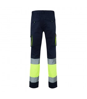 VL ZEUS Pantalon elastico multibolsillos bicolor 240 g m en algodon 46 EME 38 y poliester 16 