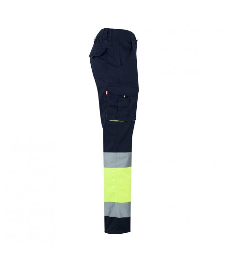 VL ZEUS Pantalon elastico multibolsillos bicolor 240 g m en algodon 46 EME 38 y poliester 16 