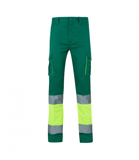 VL ZEUS Pantalon elastico multibolsillos bicolor 240 g m en algodon 46 EME 38 y poliester 16 