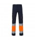 VL ZEUS Pantalon elastico multibolsillos bicolor 240 g m en algodon 46 EME 38 y poliester 16 