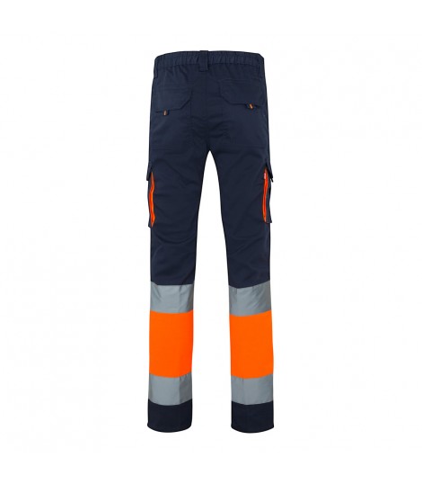 VL ZEUS Pantalon elastico multibolsillos bicolor 240 g m en algodon 46 EME 38 y poliester 16 