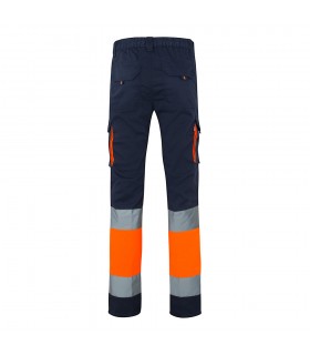 VL ZEUS Pantalon elastico multibolsillos bicolor 240 g m en algodon 46 EME 38 y poliester 16 