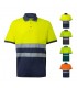 VL ACHELOUS Polo de pique bicolor 150g m con manga corta en algodon 55 y poliester 45