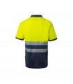 VL ACHELOUS Polo de pique bicolor 150g m con manga corta en algodon 55 y poliester 45