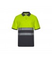 VL ACHELOUS Polo de pique bicolor 150g m con manga corta en algodon 55 y poliester 45