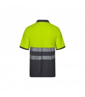 VL ACHELOUS Polo de pique bicolor 150g m con manga corta en algodon 55 y poliester 45