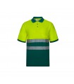 VL ACHELOUS Polo de pique bicolor 150g m con manga corta en algodon 55 y poliester 45