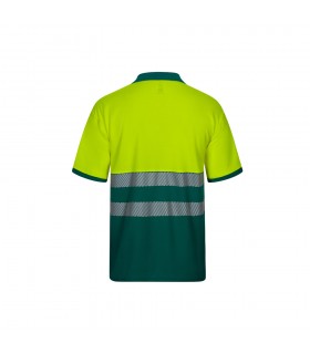 VL ACHELOUS Polo de pique bicolor 150g m con manga corta en algodon 55 y poliester 45