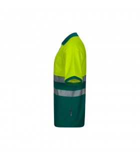 VL ACHELOUS Polo de pique bicolor 150g m con manga corta en algodon 55 y poliester 45