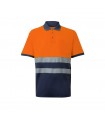 VL ACHELOUS Polo de pique bicolor 150g m con manga corta en algodon 55 y poliester 45