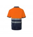 VL ACHELOUS Polo de pique bicolor 150g m con manga corta en algodon 55 y poliester 45