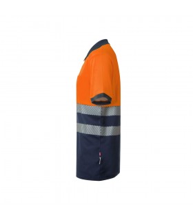VL ACHELOUS Polo de pique bicolor 150g m con manga corta en algodon 55 y poliester 45