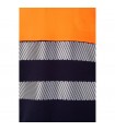 VL ACHELOUS Polo de pique bicolor 150g m con manga corta en algodon 55 y poliester 45