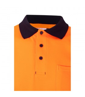 VL ACHELOUS Polo de pique bicolor 150g m con manga corta en algodon 55 y poliester 45