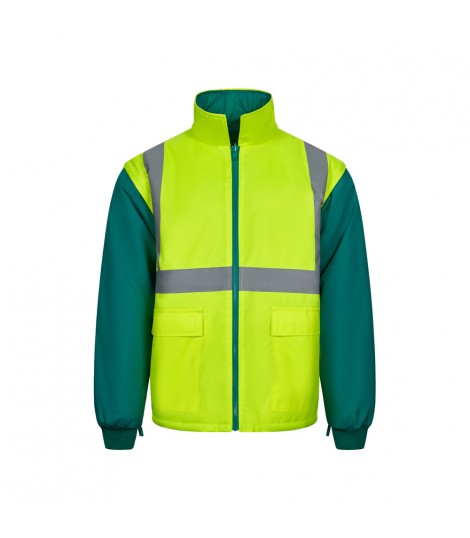 VL JUNO Parka 4 en 1 bicolor 180g m en poliester 100 con revestimiento de PU