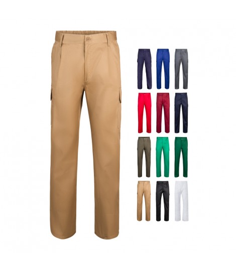 VL MABON Pantalon multibolsillos de sarga 200g m en algodon 35 y poliester 65