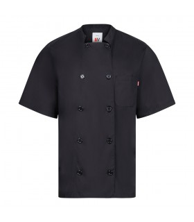 VL DURGA Chaqueta de cocina de manga corta en popelina 110 g m de algodon 35 y poliester 65