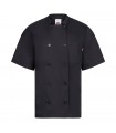 VL DURGA Chaqueta de cocina de manga corta en popelina 110 g m de algodon 35 y poliester 65
