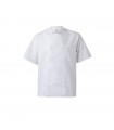 VL DURGA Chaqueta de cocina de manga corta en popelina 110 g m de algodon 35 y poliester 65