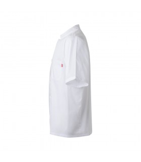 VL DURGA Chaqueta de cocina de manga corta en popelina 110 g m de algodon 35 y poliester 65