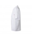 VL DURGA Chaqueta de cocina de manga corta en popelina 110 g m de algodon 35 y poliester 65
