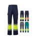 VL ARTEMIS Pantalon bicolor en sarga 190 g m algodon 20 y poliester 80 Pantalon multibolsillos elastico 240 g m