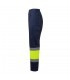 VL ARTEMIS Pantalon bicolor en sarga 190 g m algodon 20 y poliester 80 Pantalon multibolsillos elastico 240 g m