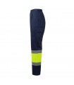 VL ARTEMIS Pantalon bicolor en sarga 190 g m algodon 20 y poliester 80 Pantalon multibolsillos elastico 240 g m