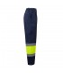 VL ARTEMIS Pantalon bicolor en sarga 190 g m algodon 20 y poliester 80 Pantalon multibolsillos elastico 240 g m