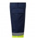 VL ARTEMIS Pantalon bicolor en sarga 190 g m algodon 20 y poliester 80 Pantalon multibolsillos elastico 240 g m
